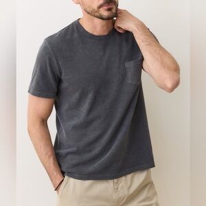 Marine Layer Men’s Classic Heavy Slub Pocket Gray Soft Short Sleeve, Size M/L